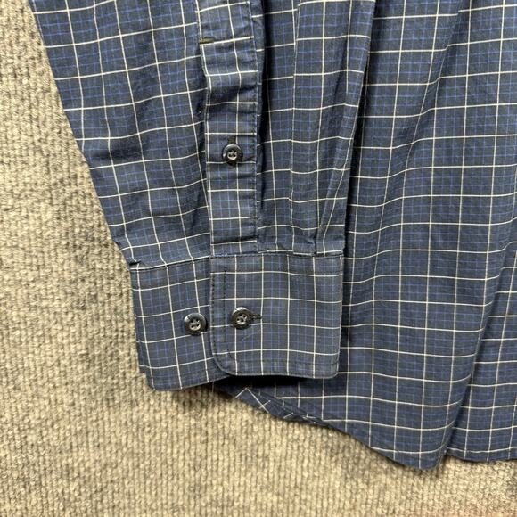 Ariat Pro Series Stretch Western Shirt Men's Medium Blue Window Pane Cowboy - Picture 3 of 10